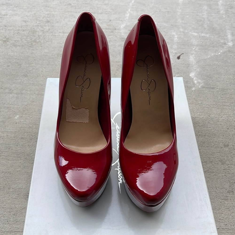 Jessica Simpson Red Platform Heels
